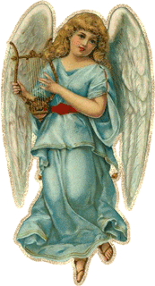 Gif animé ange harpe